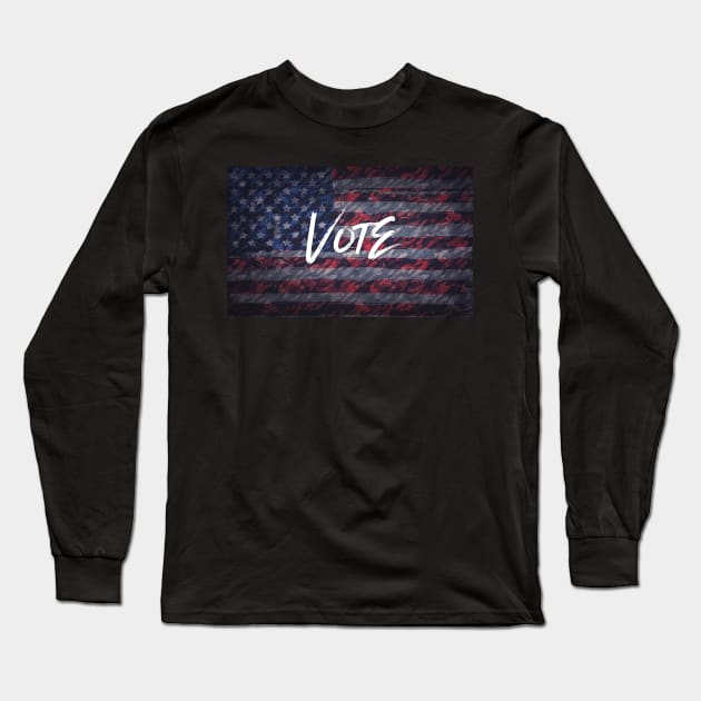 Vote for Democracy Long Sleeve T-Shirt by BethsdaleArt